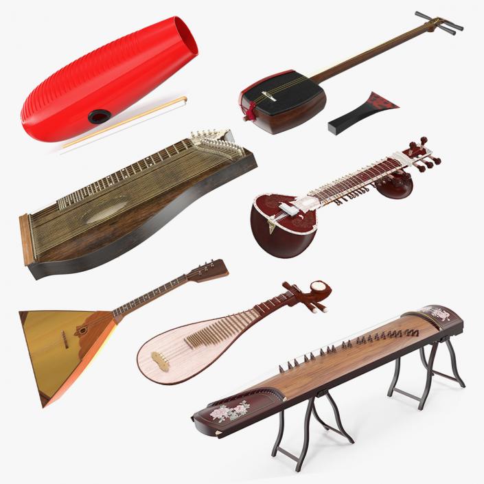 3D model Traditional Stringed Instruments Collection 4