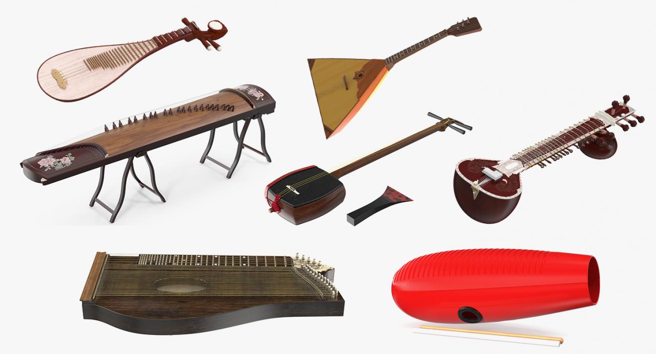 3D model Traditional Stringed Instruments Collection 4