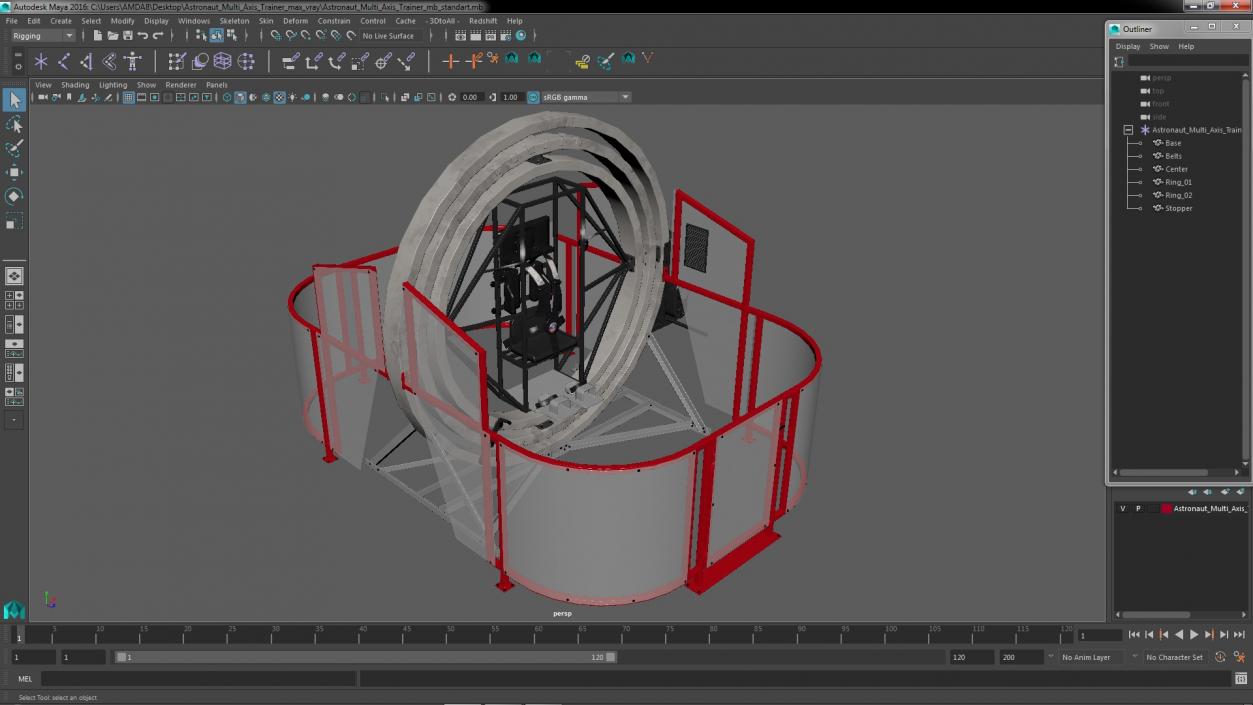 3D Astronaut Multi Axis Trainer model