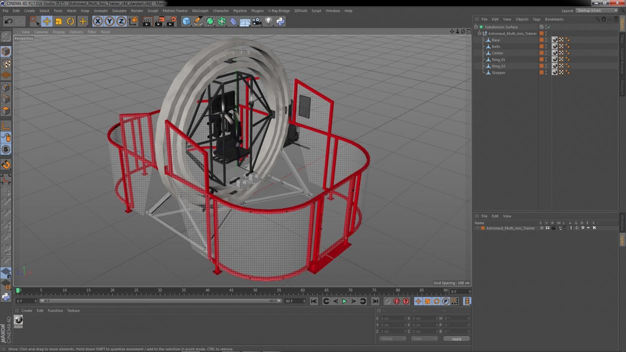 3D Astronaut Multi Axis Trainer model