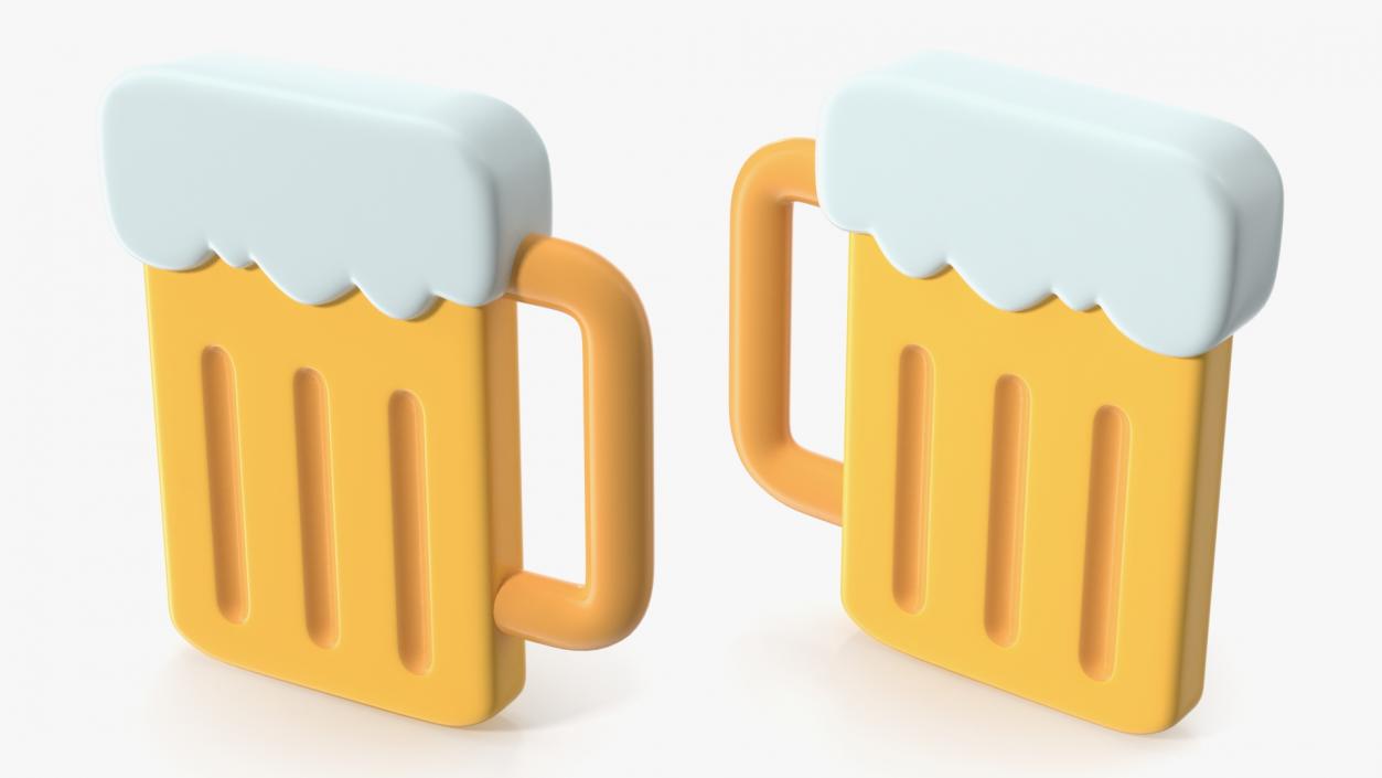 Beer Mug Emoji 3D model