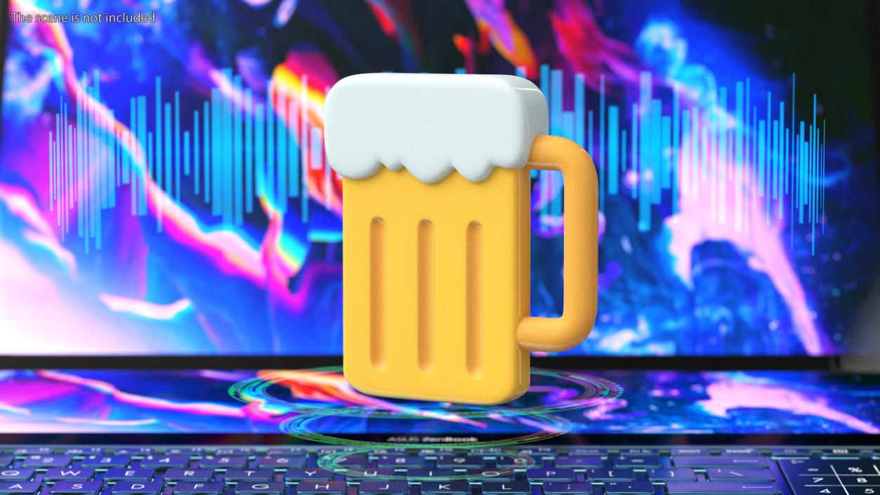 Beer Mug Emoji 3D model