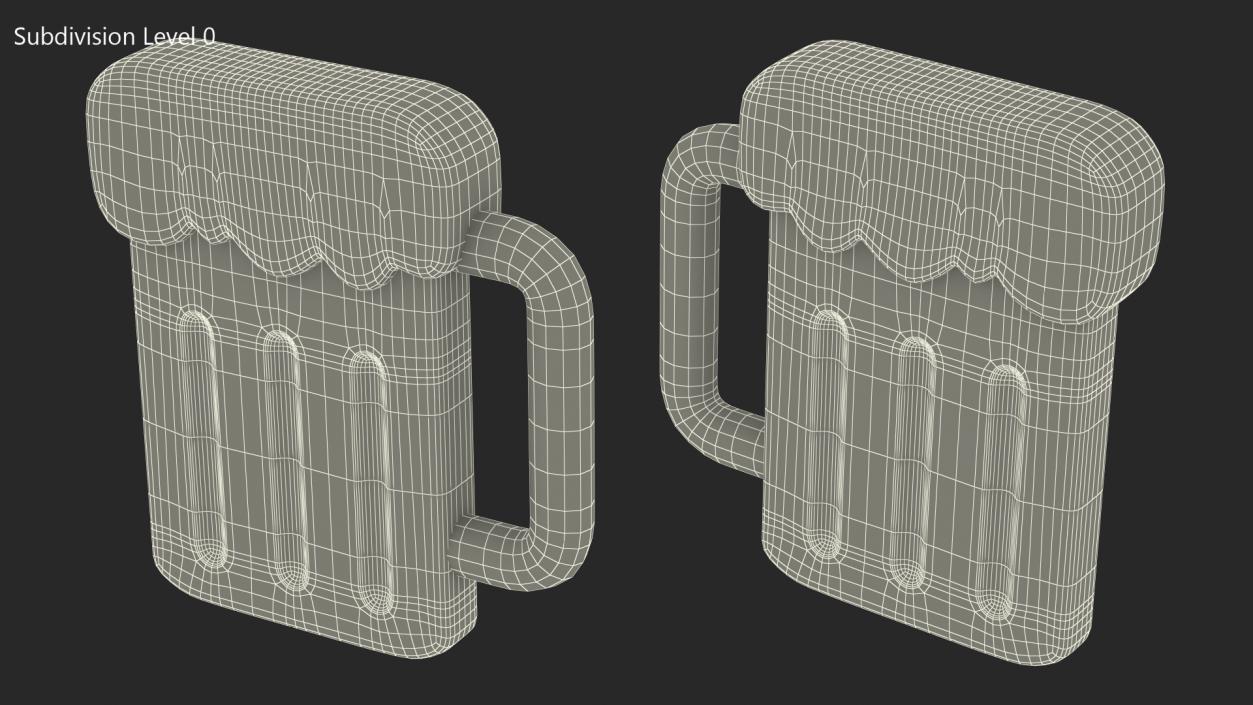 Beer Mug Emoji 3D model