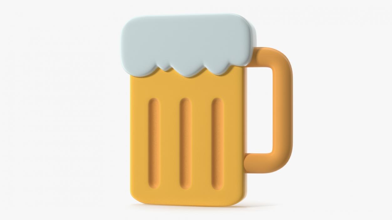 Beer Mug Emoji 3D model