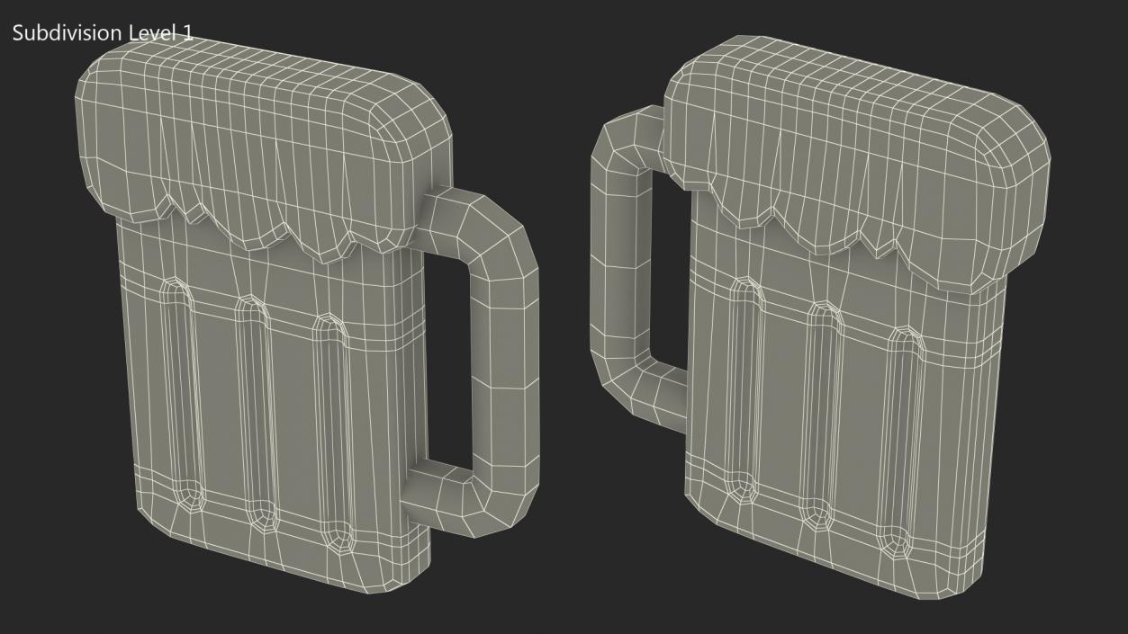 Beer Mug Emoji 3D model