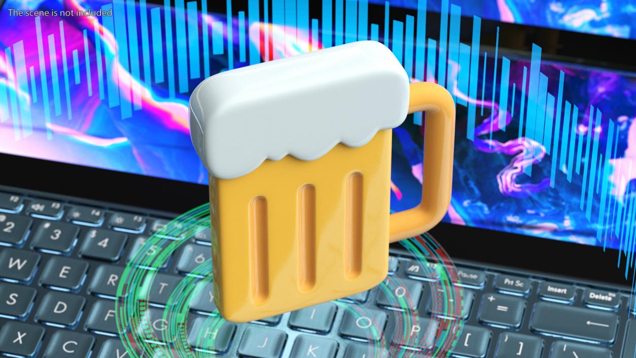 Beer Mug Emoji 3D model