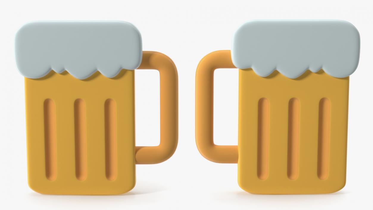 Beer Mug Emoji 3D model