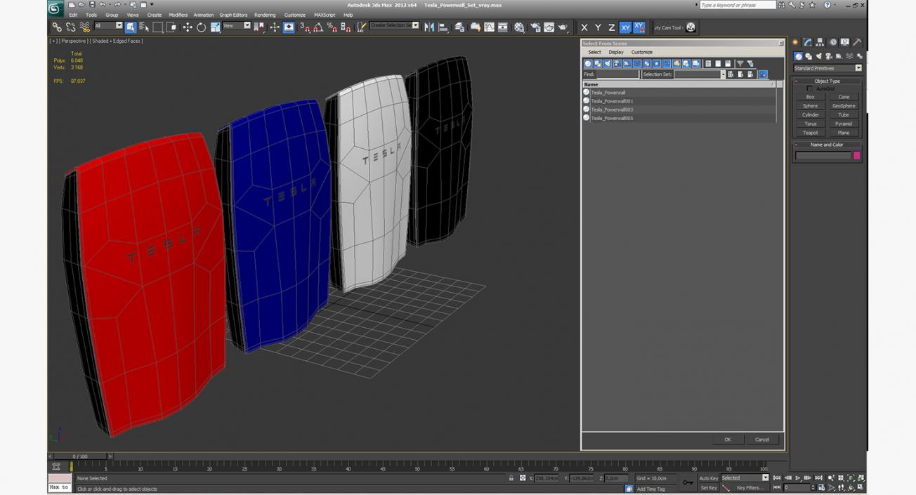 Tesla Powerwall Set 3D model