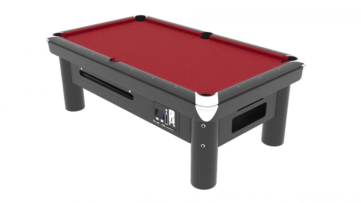 3D model Pool Table Red Empty