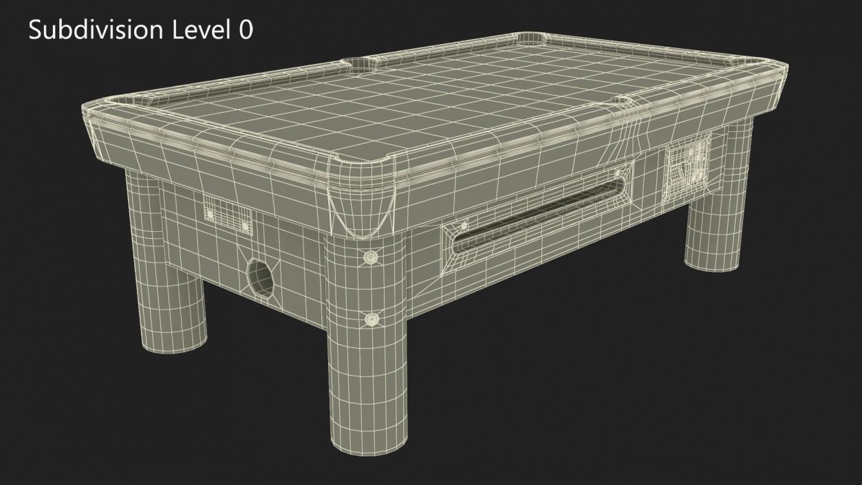 3D model Pool Table Red Empty