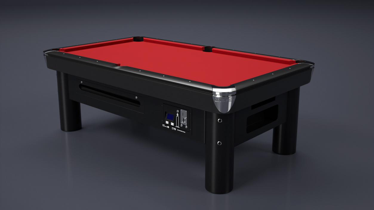 3D model Pool Table Red Empty