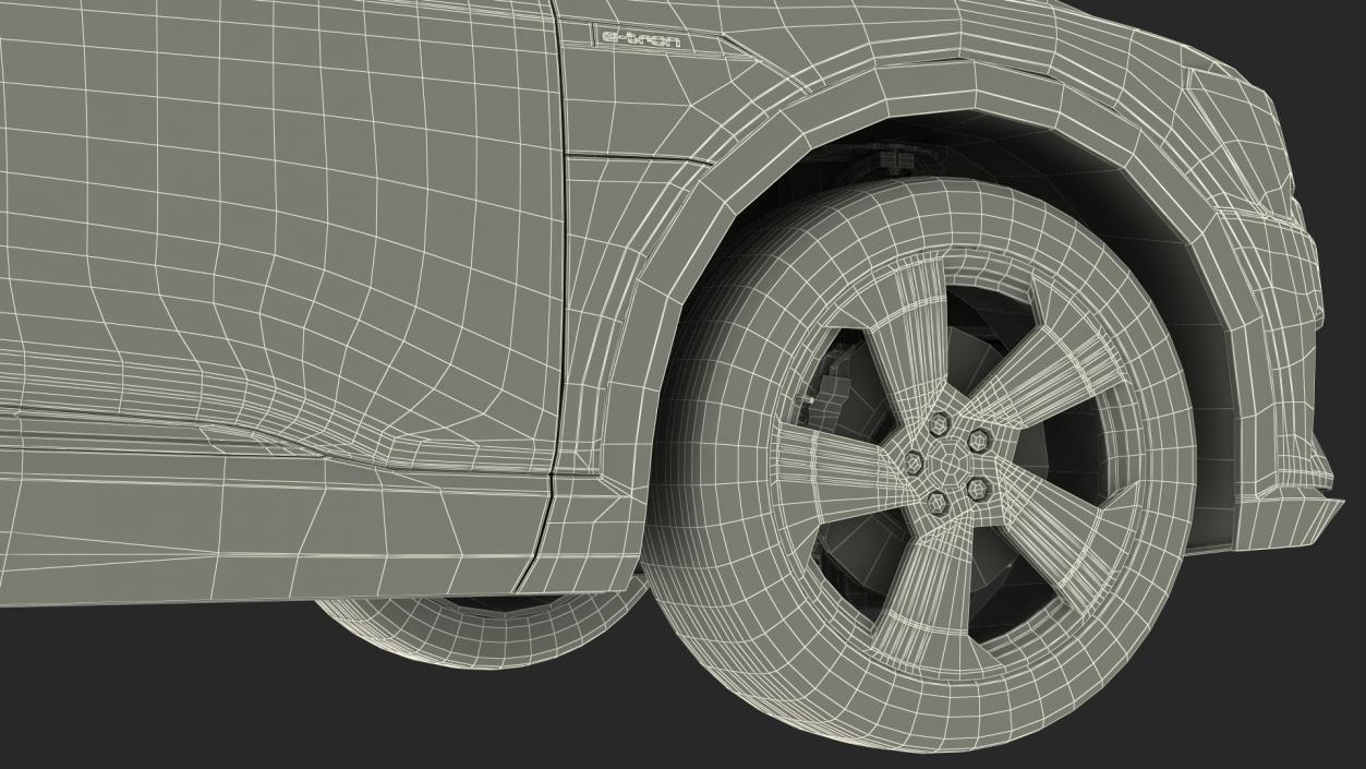 Audi E-tron with Thule EasyFold XT2 Mountain Bike 3D model