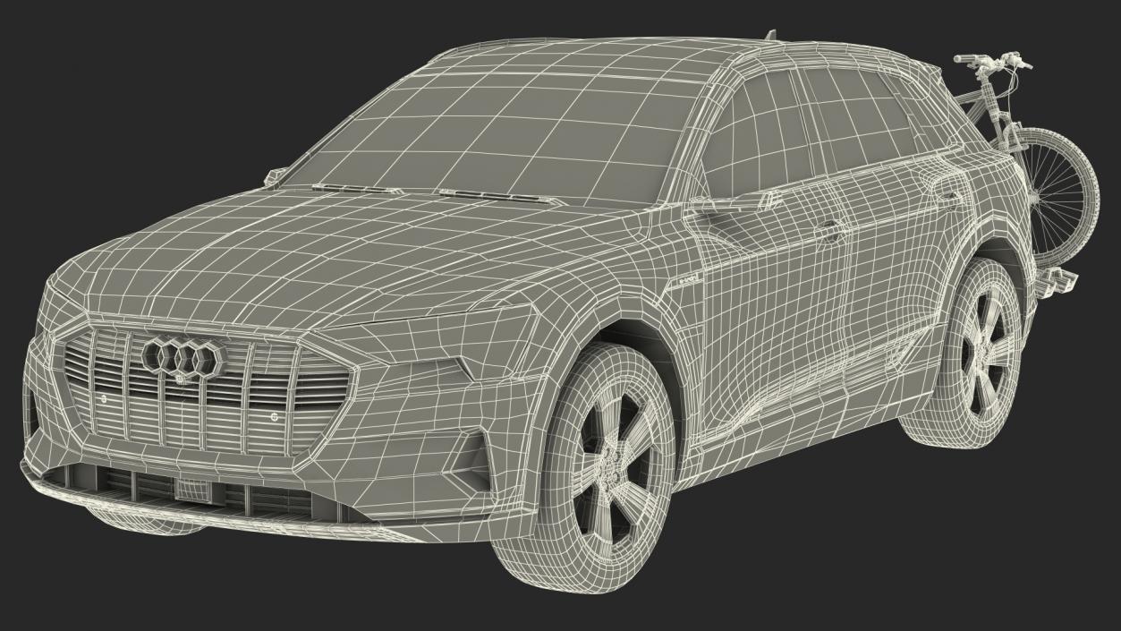 Audi E-tron with Thule EasyFold XT2 Mountain Bike 3D model