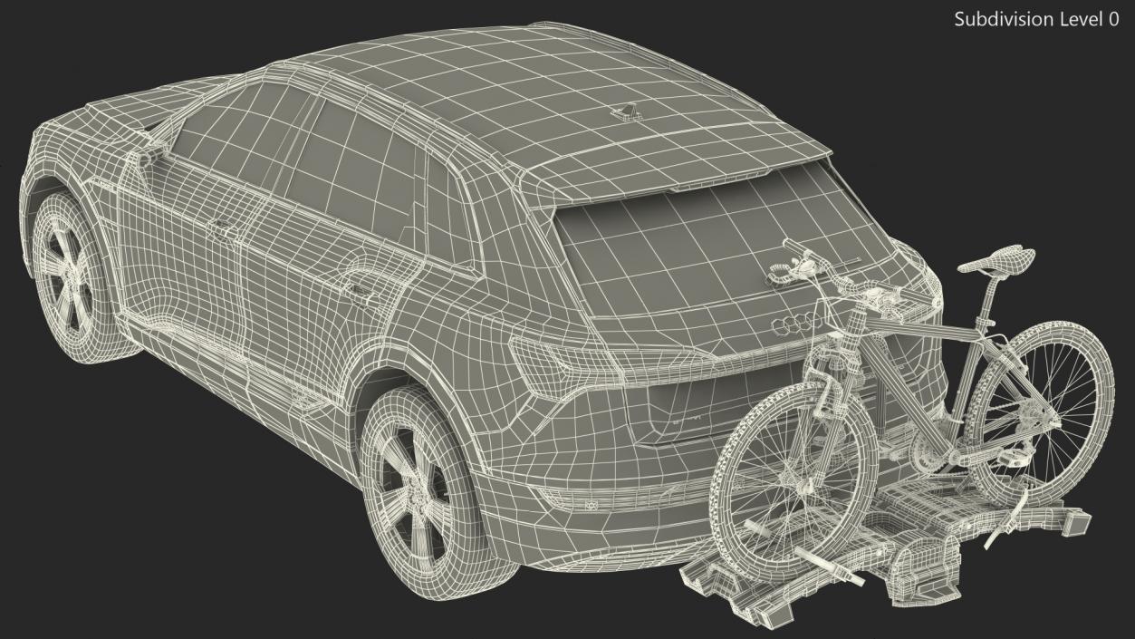 Audi E-tron with Thule EasyFold XT2 Mountain Bike 3D model