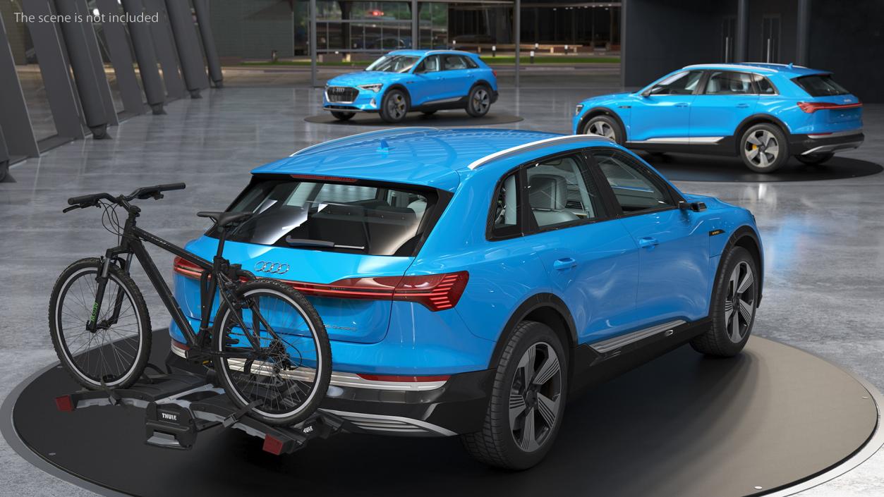 Audi E-tron with Thule EasyFold XT2 Mountain Bike 3D model