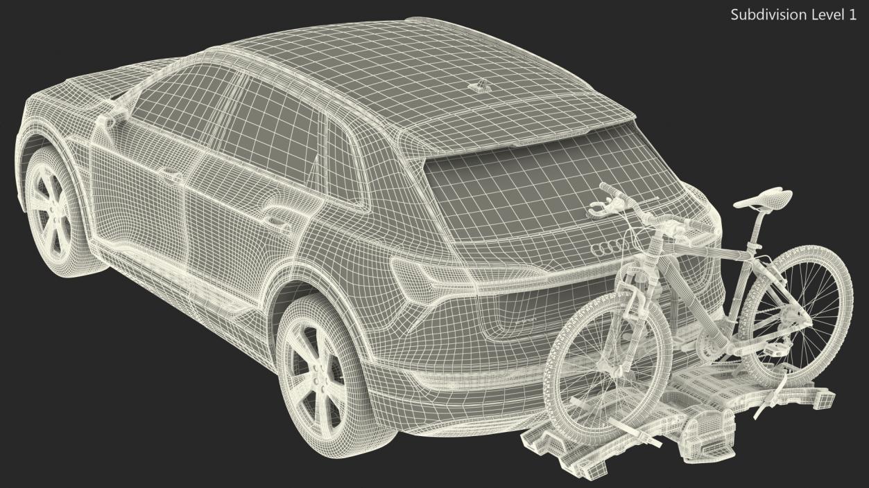 Audi E-tron with Thule EasyFold XT2 Mountain Bike 3D model