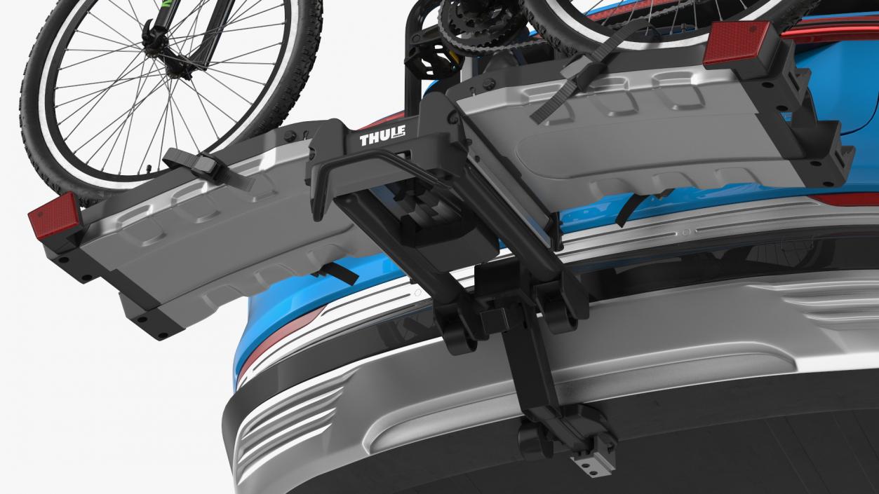 Audi E-tron with Thule EasyFold XT2 Mountain Bike 3D model