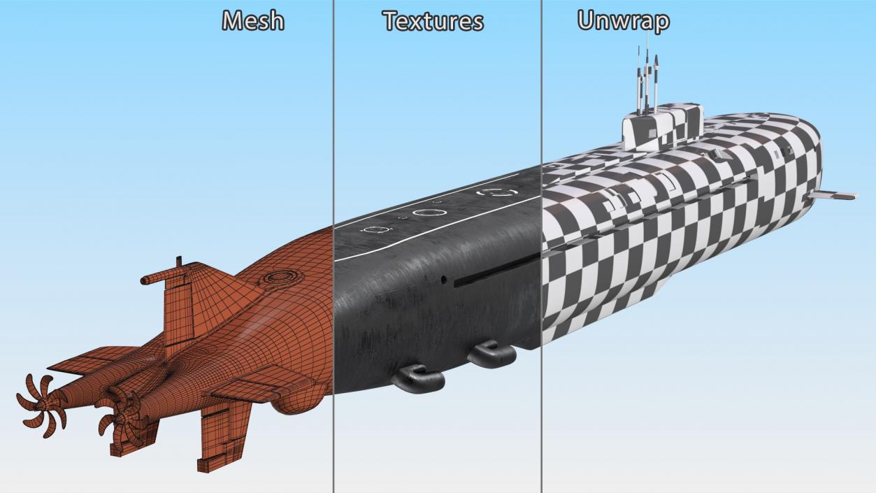 3D Russian Submarine Belgorod K-329 OSCAR II