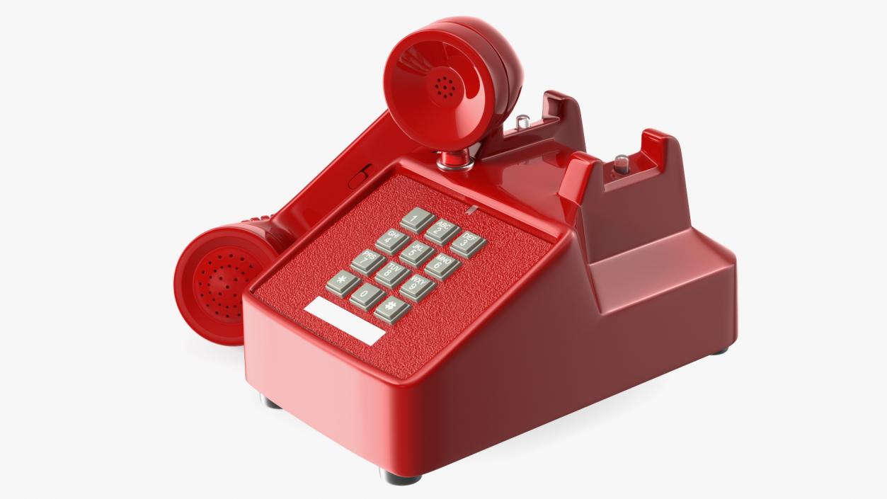 Bittel Antique Retro Telephone Off Hook 3D model