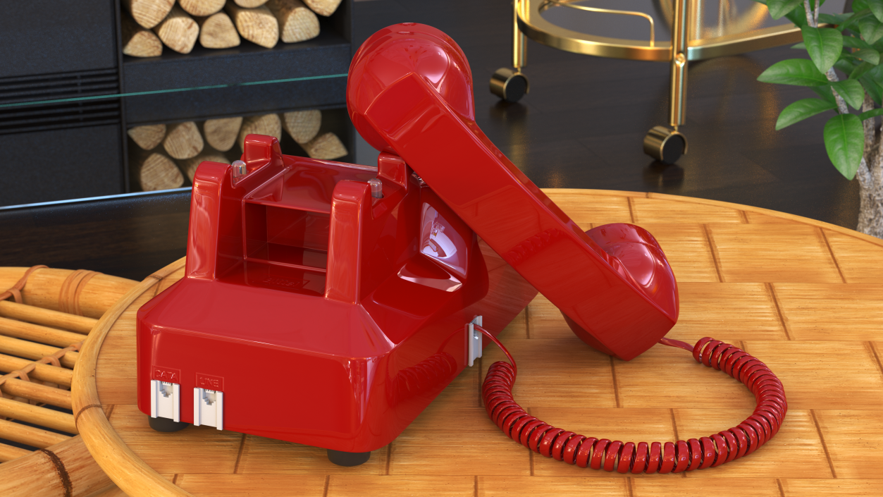 Bittel Antique Retro Telephone Off Hook 3D model