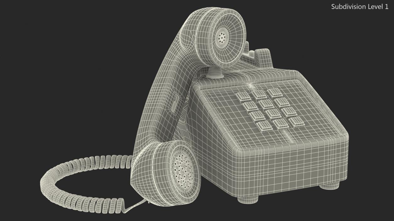 Bittel Antique Retro Telephone Off Hook 3D model