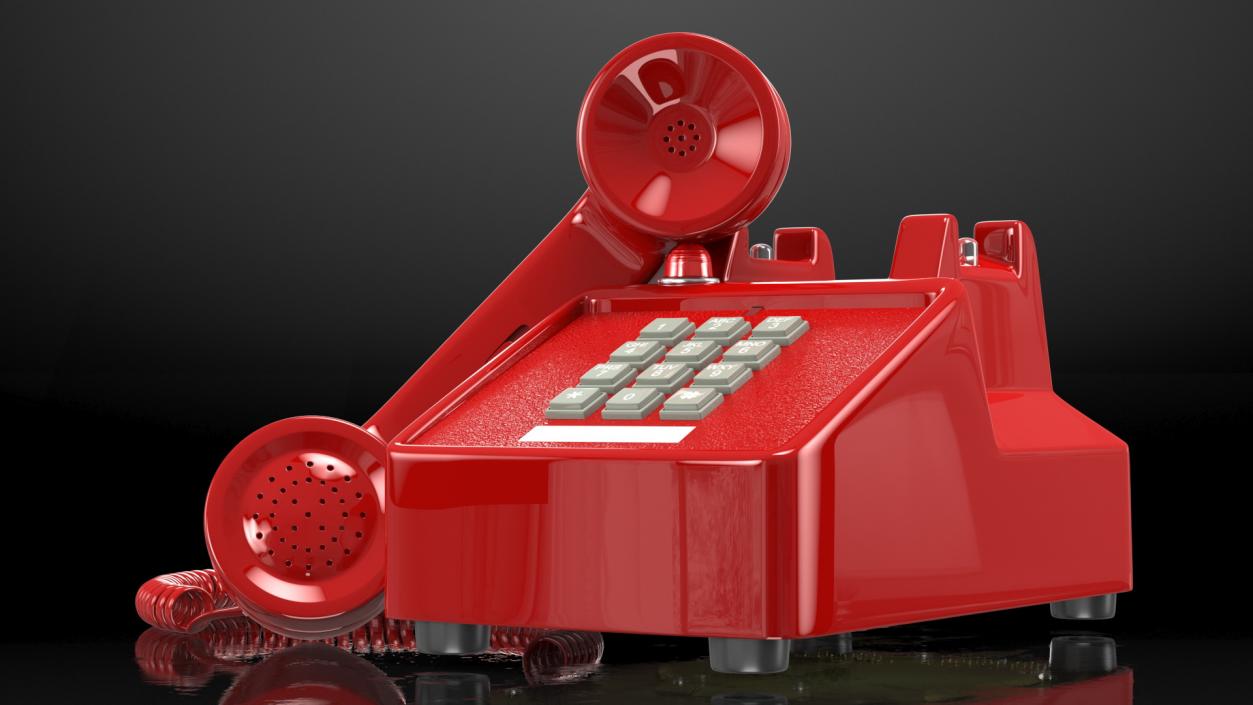 Bittel Antique Retro Telephone Off Hook 3D model