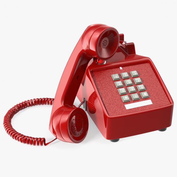 Bittel Antique Retro Telephone Off Hook 3D model