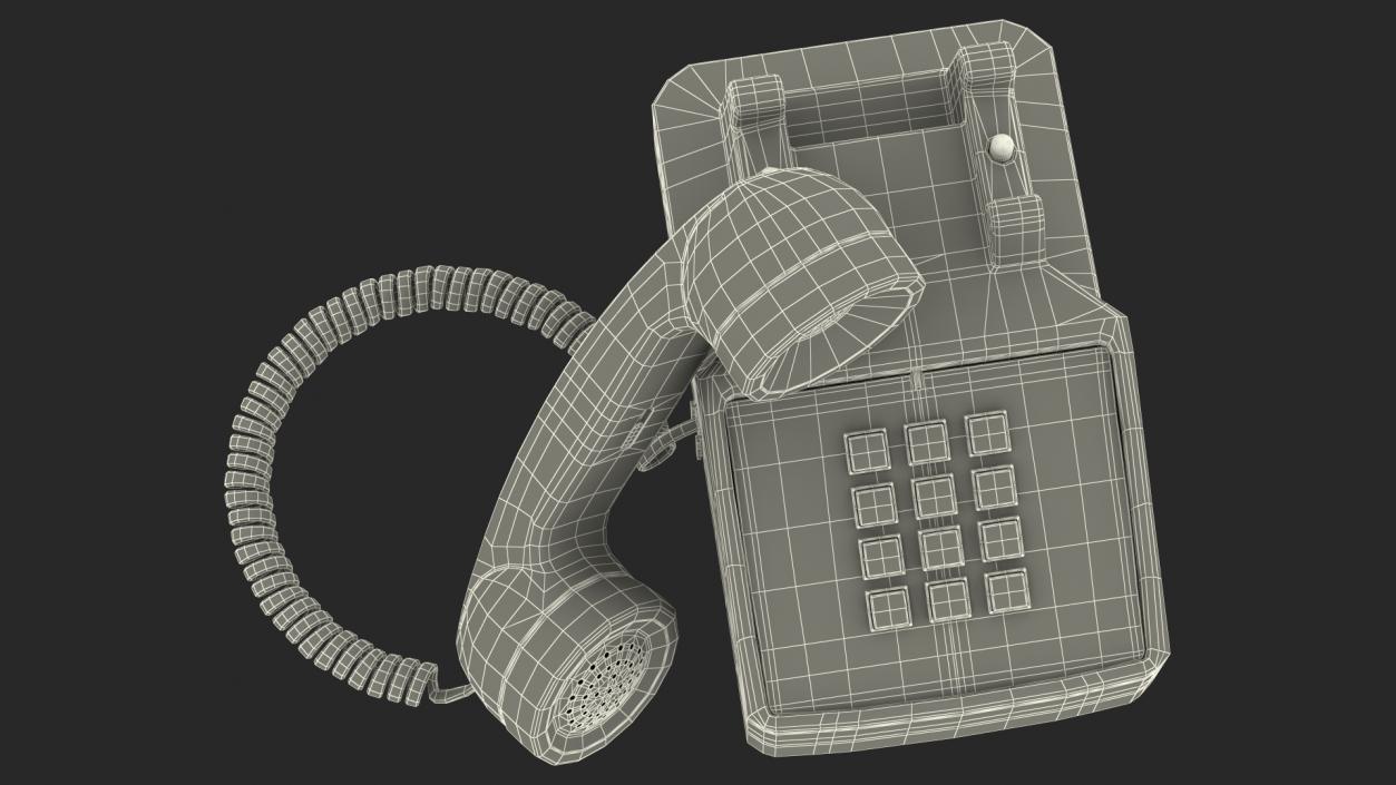 Bittel Antique Retro Telephone Off Hook 3D model