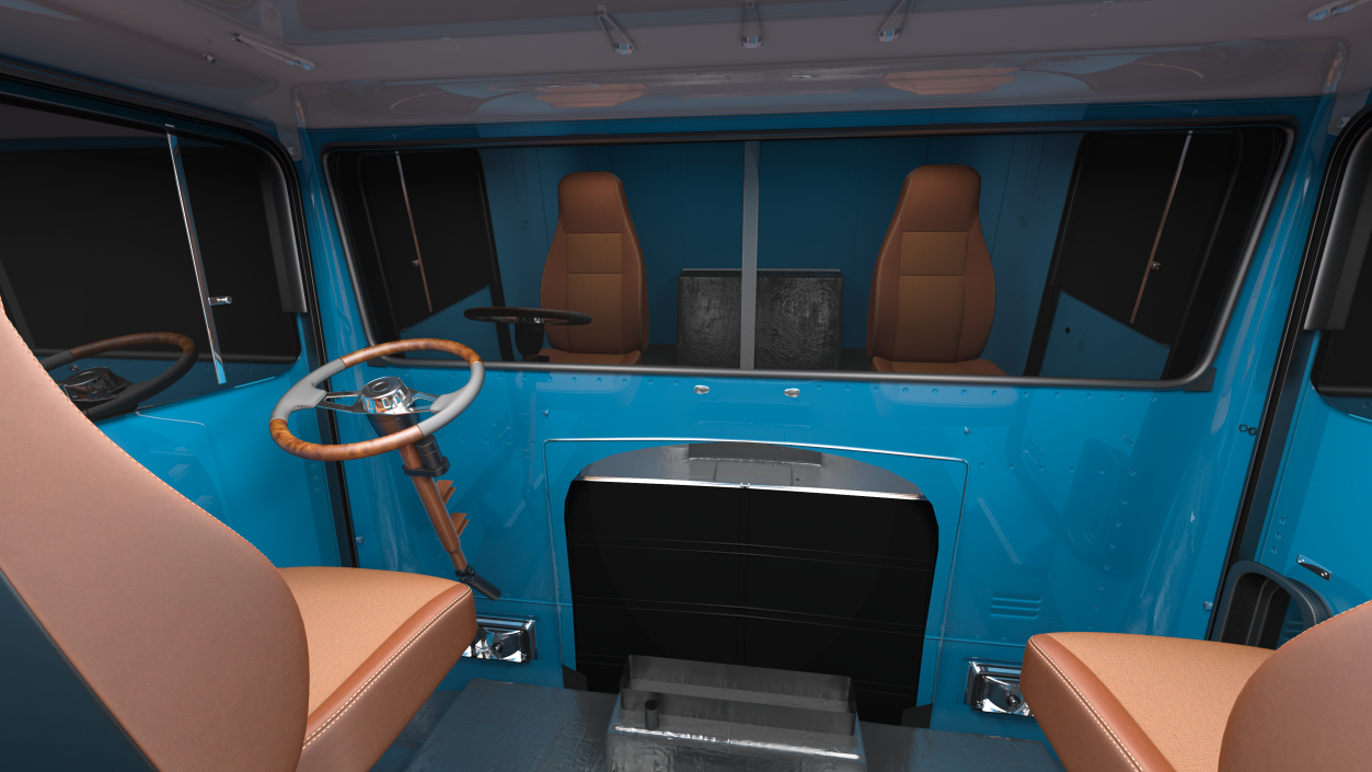 Cabover Truck Simple Interior 3D model