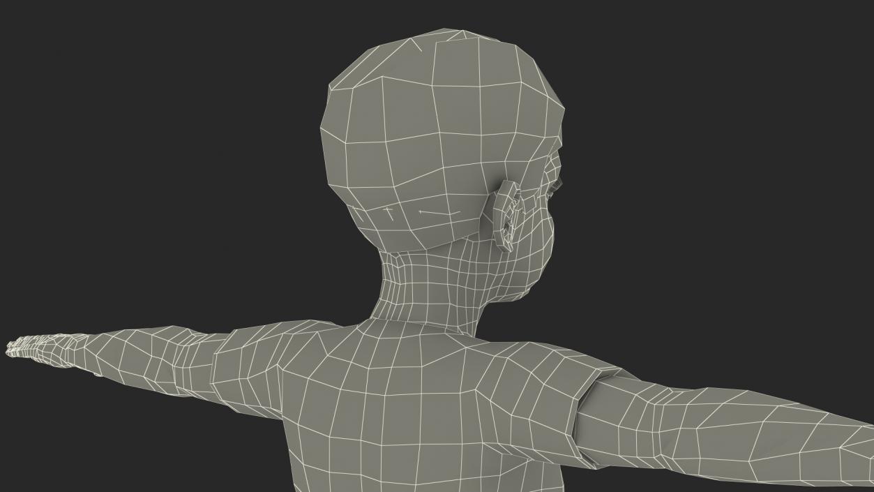 Child Boy Home Style T-Pose 3D