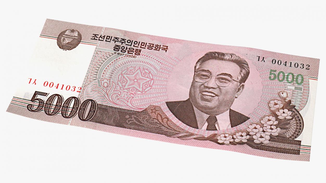 North Korea Banknotes Bundles Collection 5 3D