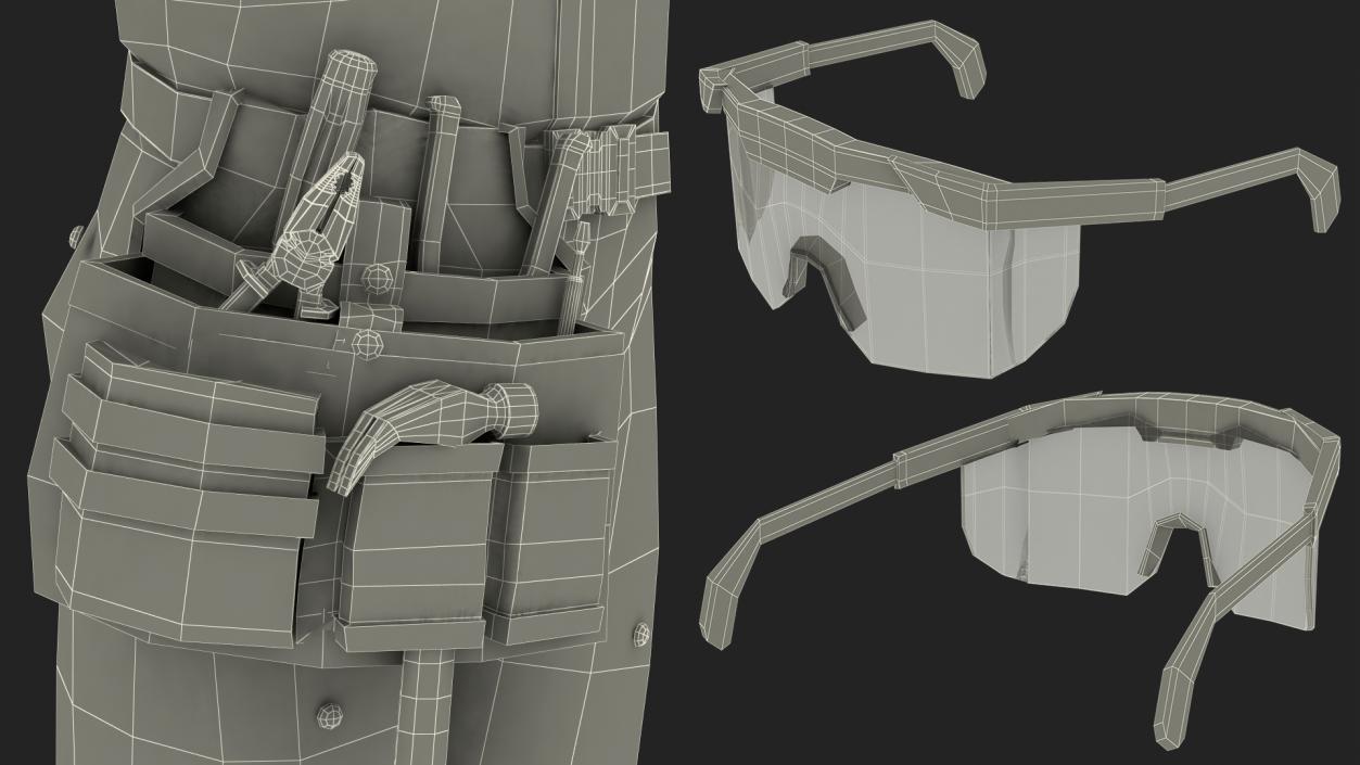 3D Electrician Rigged model