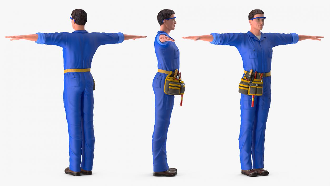 3D Electrician Rigged model