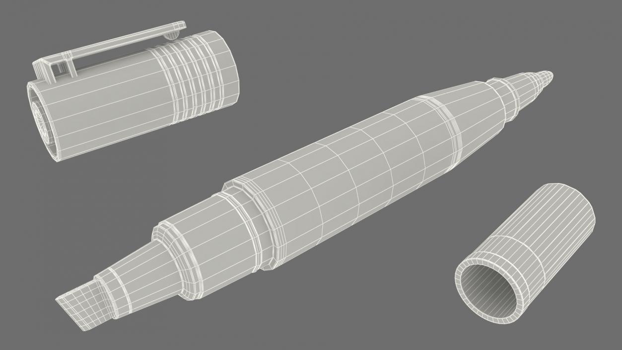 Double-Ended Marker 3D model