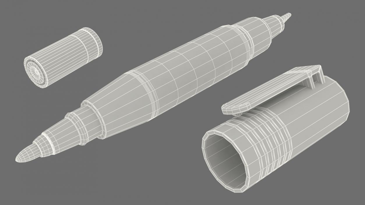 Double-Ended Marker 3D model