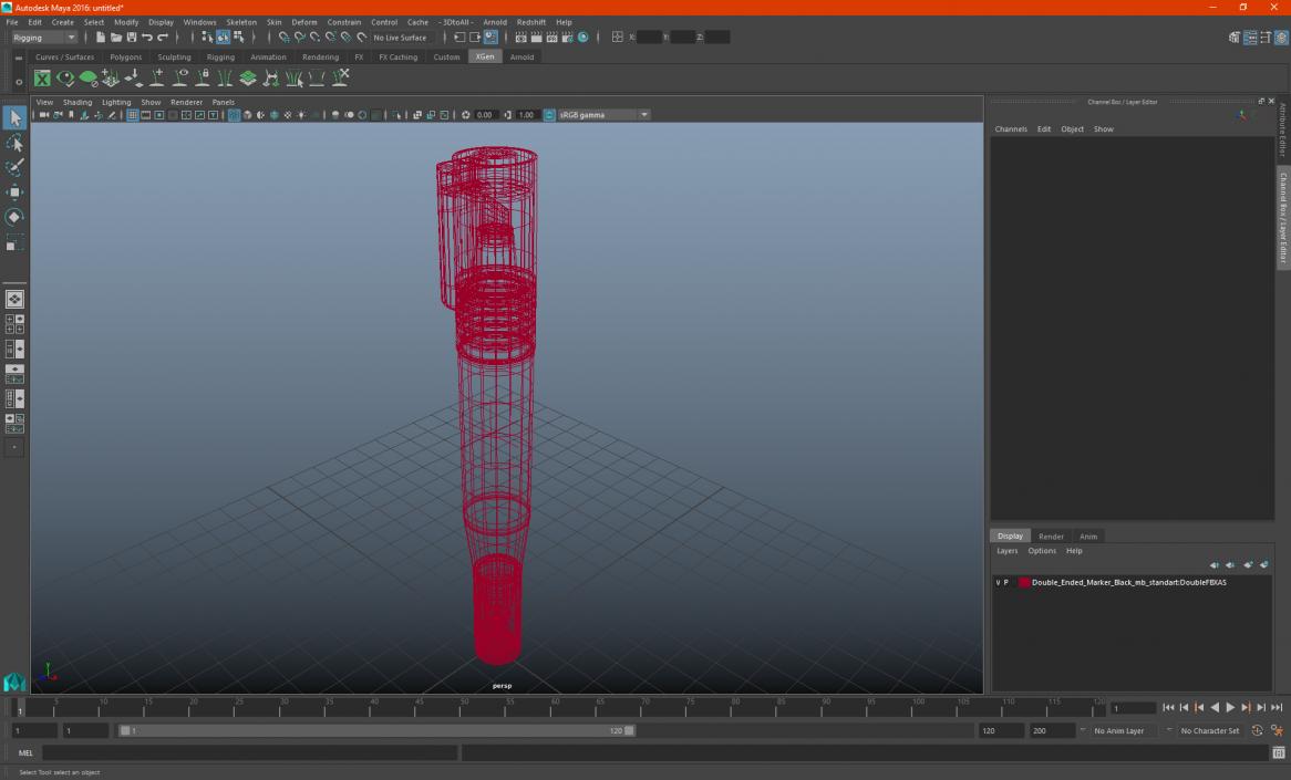 Double-Ended Marker 3D model