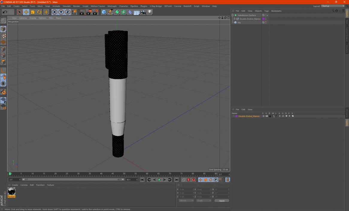 Double-Ended Marker 3D model