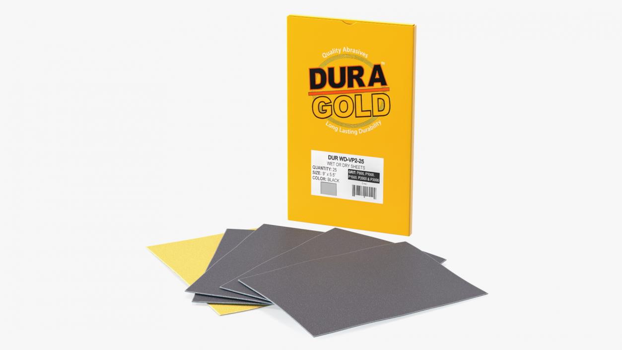 Sandpaper Pack Dura Gold 3D model