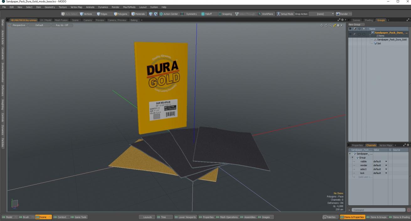 Sandpaper Pack Dura Gold 3D model