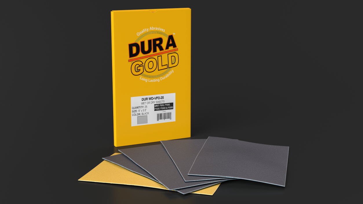 Sandpaper Pack Dura Gold 3D model