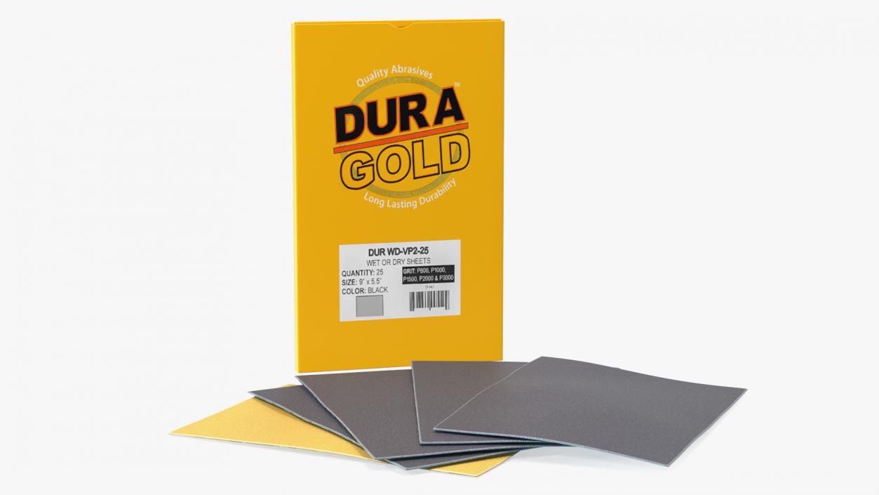 Sandpaper Pack Dura Gold 3D model