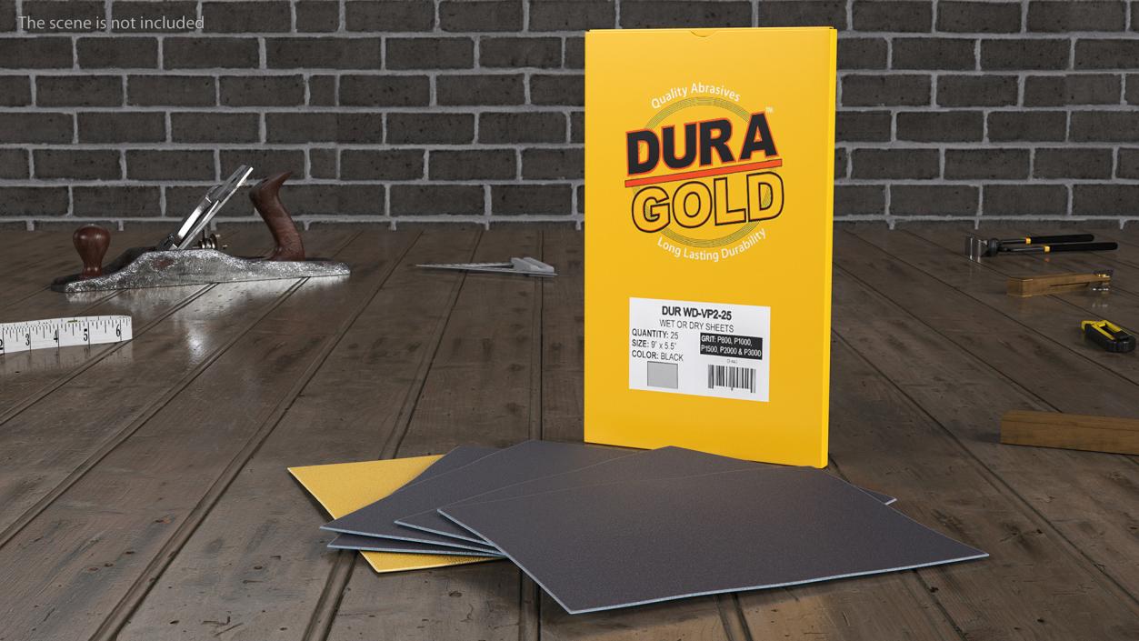 Sandpaper Pack Dura Gold 3D model