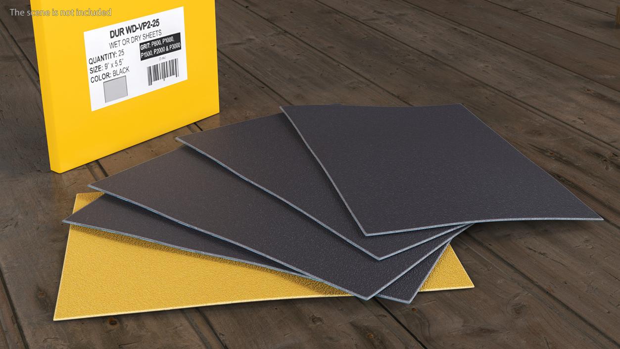 Sandpaper Pack Dura Gold 3D model