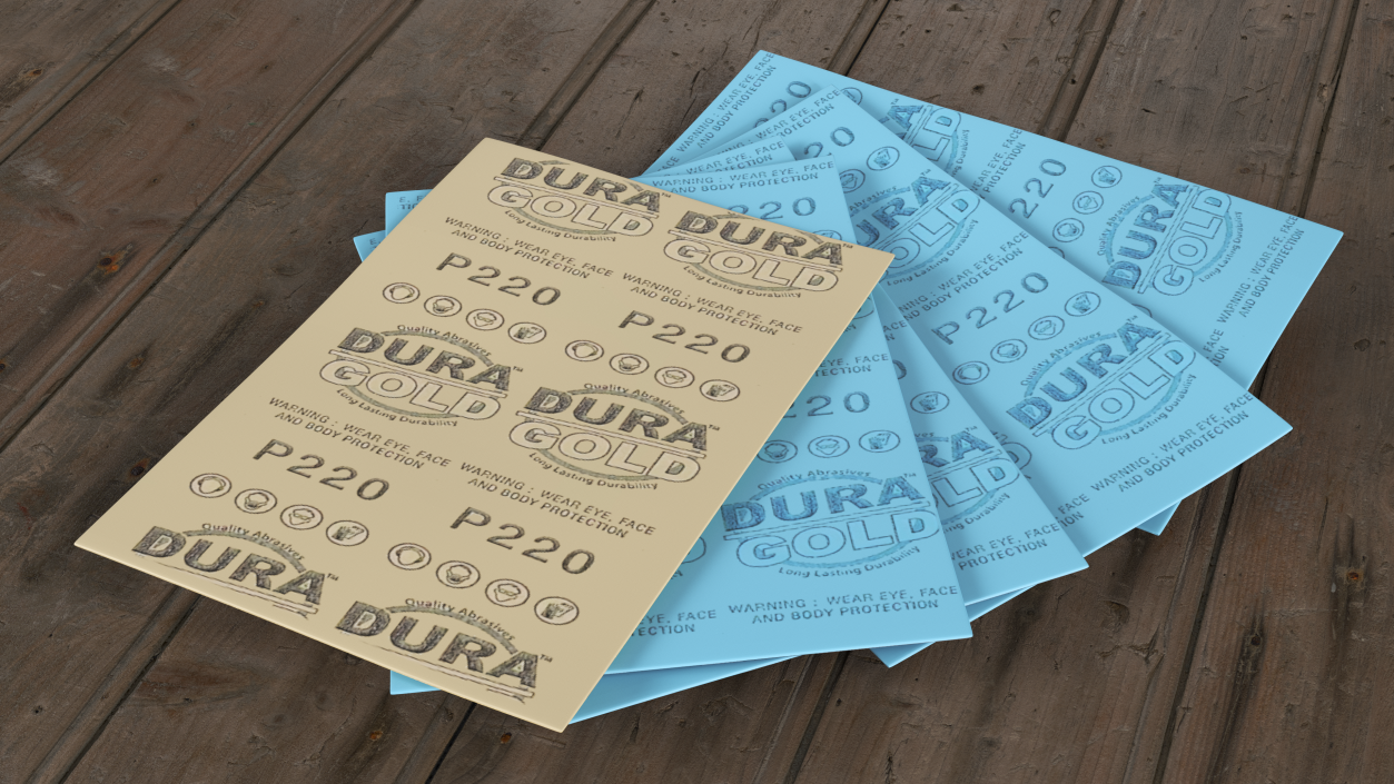 Sandpaper Pack Dura Gold 3D model