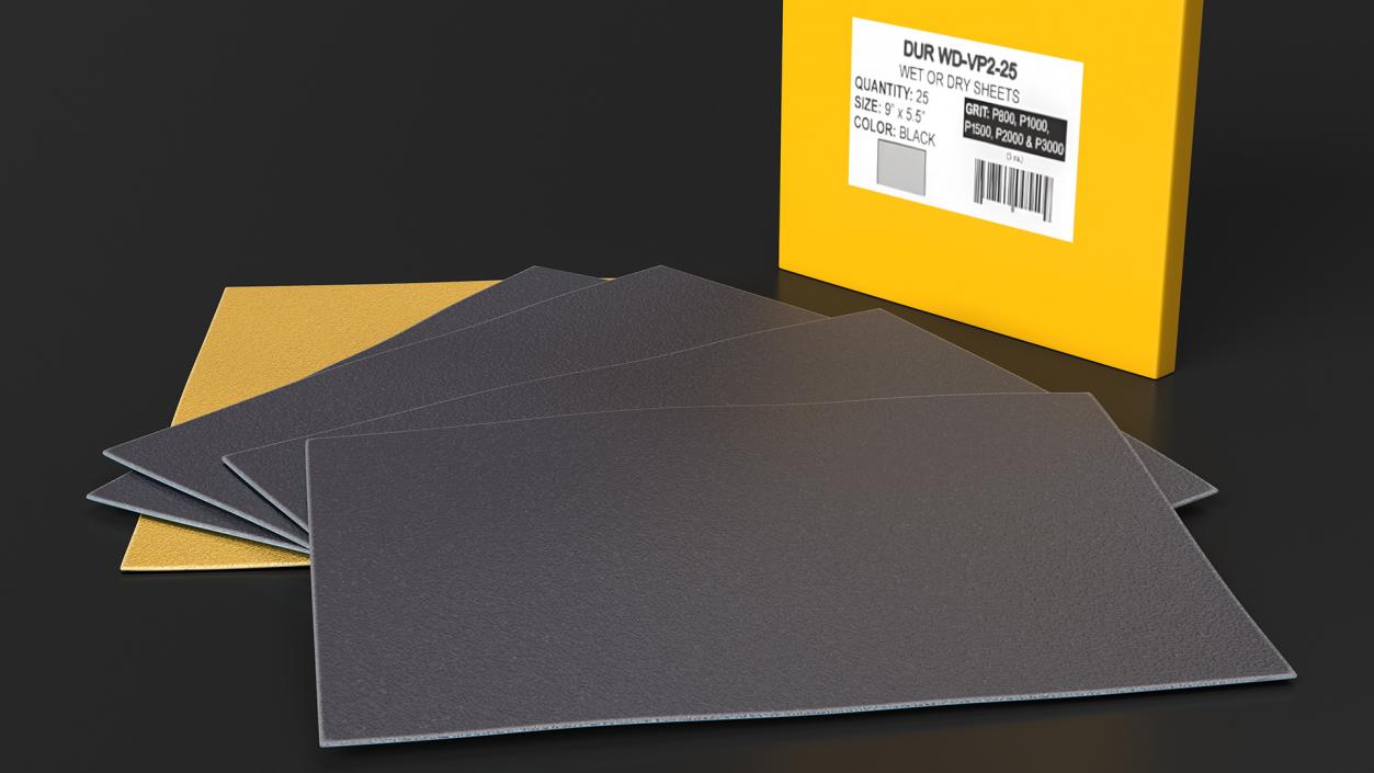 Sandpaper Pack Dura Gold 3D model