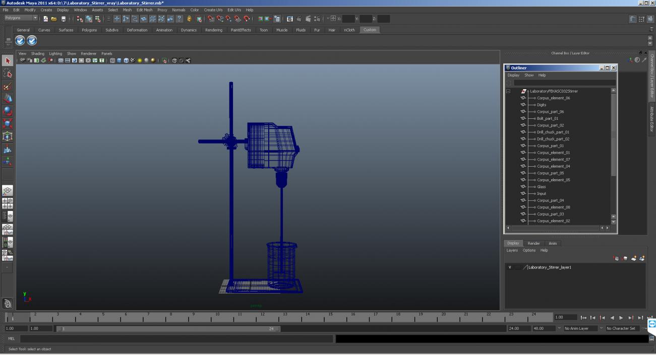 3D Laboratory Stirrer model