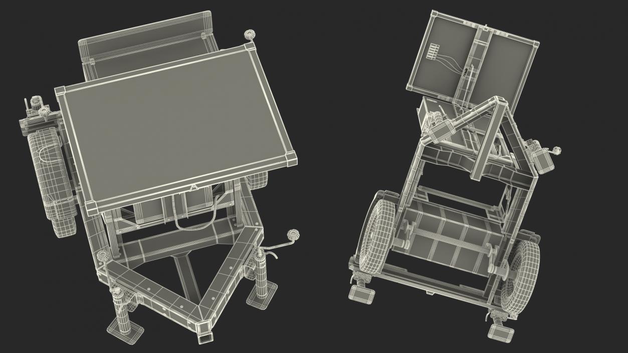 3D Mobile Speed Display Trailer Radar Rigged