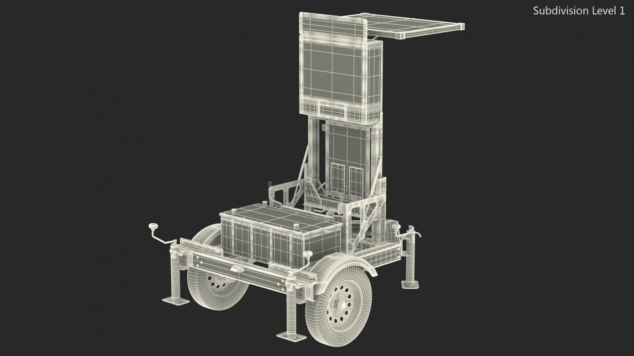 3D Mobile Speed Display Trailer Radar Rigged