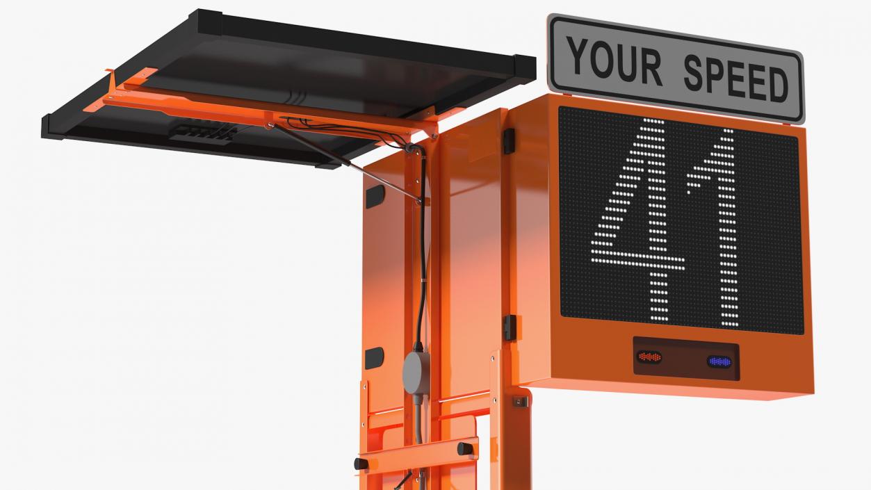 3D Mobile Speed Display Trailer Radar Rigged