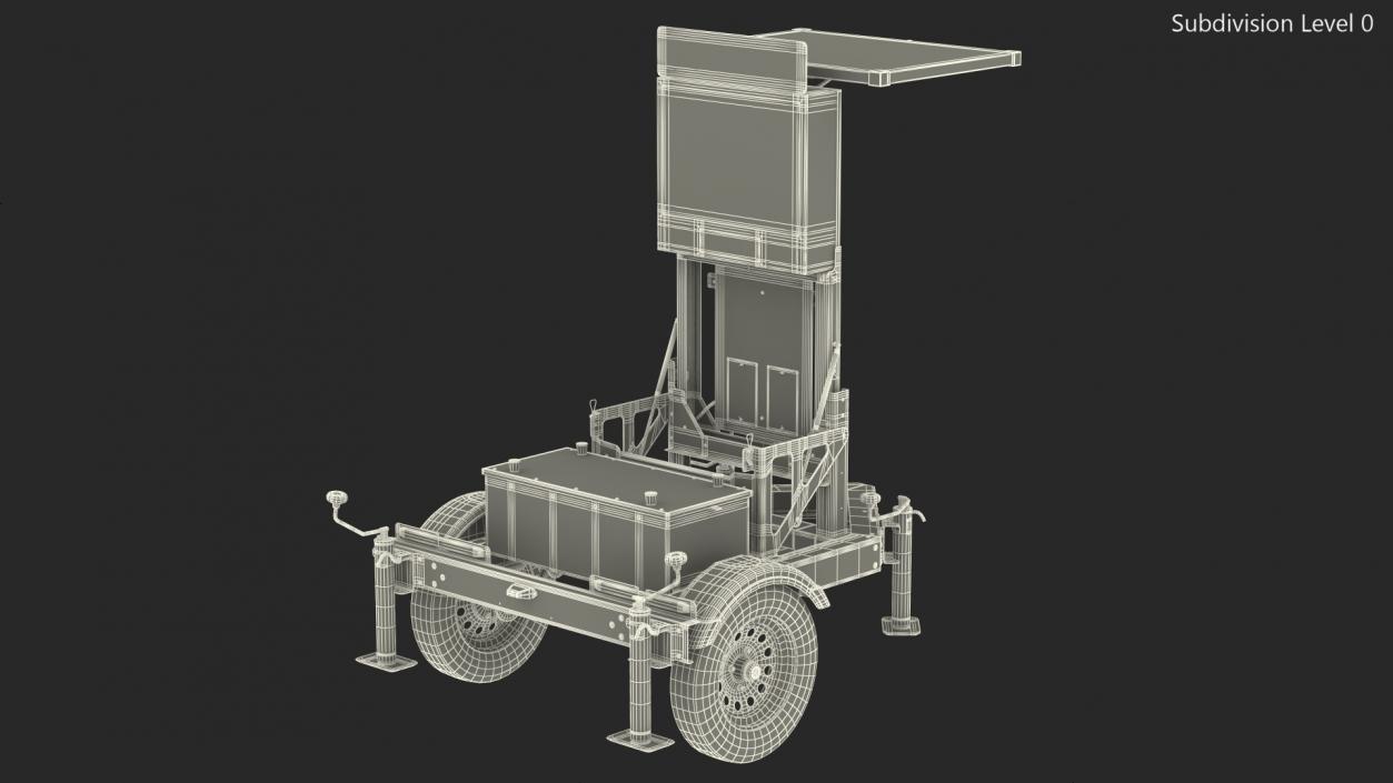 3D Mobile Speed Display Trailer Radar Rigged